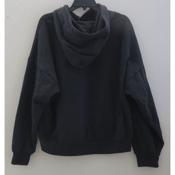 Levi's 852800018 Women's Sz L Black Cactus Serif Logo Hoodie Sweatshirt - Picture 2 of 7